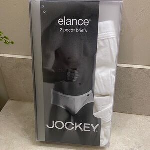 Jockey Elance White Men's Briefs - 2 Pack